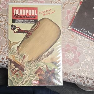 Marvel Deadpool Illustrated Comic with Red and Tan Cover
